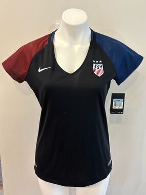 Nike Women's Black USA Soccer Jersey with Red & Blue Sleeves